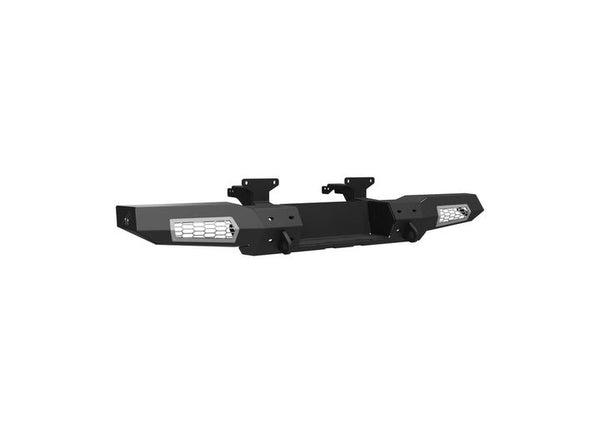 Thumper Fab Elite Edition Polaris Ranger Rear Winch Bumper w/ Dual 6" LED Lights, Black • TF010602-BK-GR-L