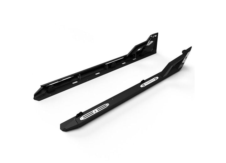 Thumper Fab Polaris General Crew Nerf Rail Rock Sliders, Black • TF030701-BK
