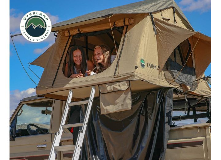 Overland Vehicle Systems TMBK 3 Person Roof Top Tent with Green Rain Fly • 18119933