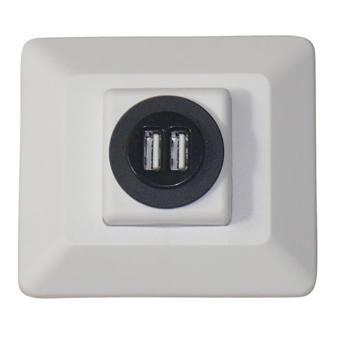 Valterra USB Double Charging Station - White • DG61031VP