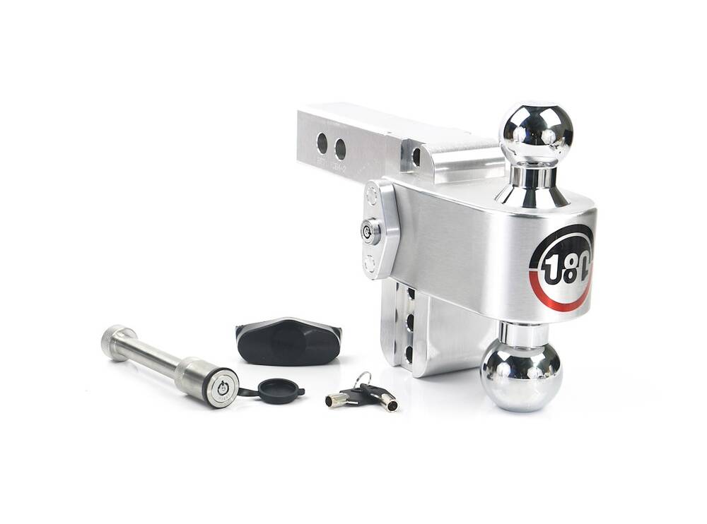 Weigh Safe 180 Turnover Ball 2" Shaft, 4" Drop, Chrome-Plated Steel Ball, Keyed Alike • CTB4-2-KA