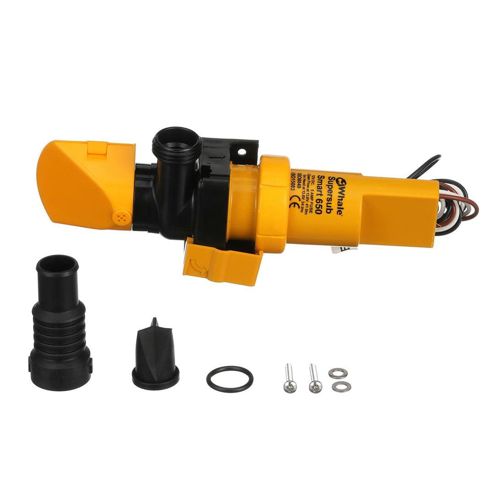 Whale Supersub 12 V 650 GPH Electric Automatic Low Profile Impeller Submersible Bilge Pump • SS5212