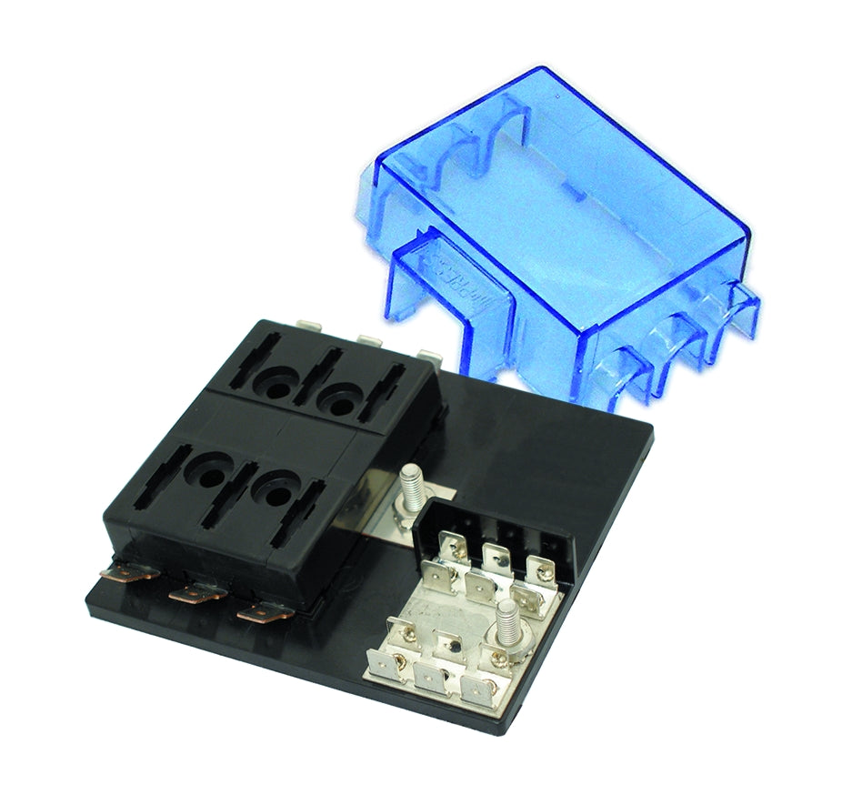 Wirthco 6 Position ATO/ATC Fuse Panel with Common Ground and Cover • 31060-7