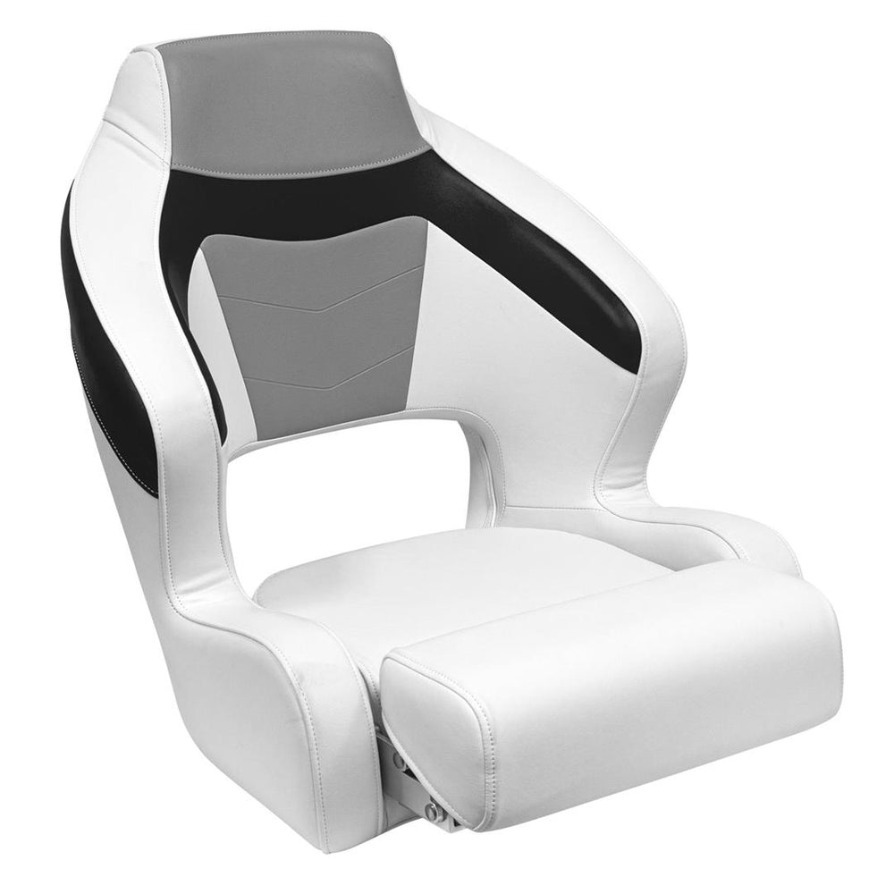 Wise Baja XL Bucket Seat w/ Flip Up Bolster, Brite White/Grey/Black • 3338-1782