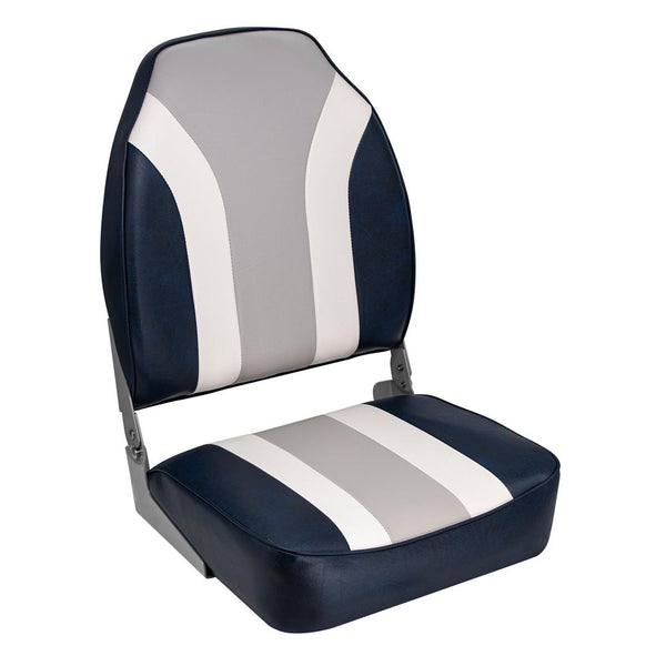 Wise Classic High Back Fishing Seat, Navy/White/Grey • 8WD1062LS-932