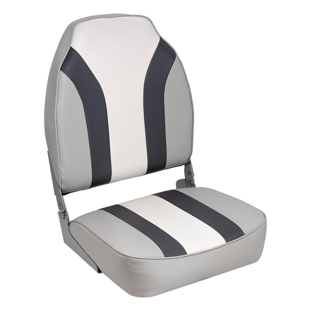 Wise Classic High Back Fishing Seat, Gray/Charcoal/White • 8WD1062LS-975