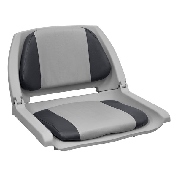 Wise Padded Plastic Fold Down Fishing Seat, Gray/Charcoal • 8WD139LS-012