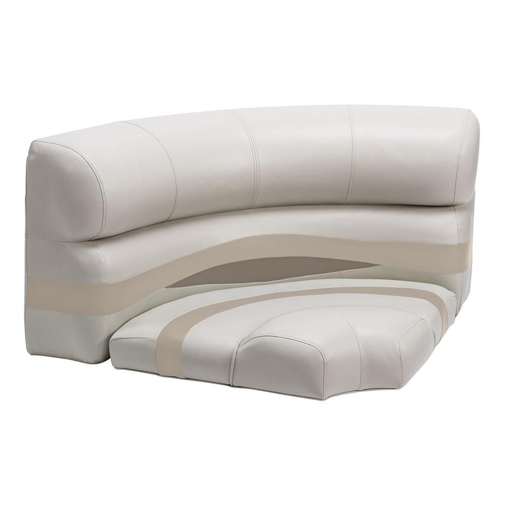 Wise Premier Pontoon 32" Bow Radius Corner Cushion Set, Stone/Mocha Java/Khaki • BM11002-1066