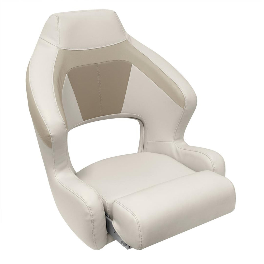 Wise Premier Pontoon XL Bucket Seat with Flip Up Bolster Stone • Mocha Java • Khaki • BM3338-1066