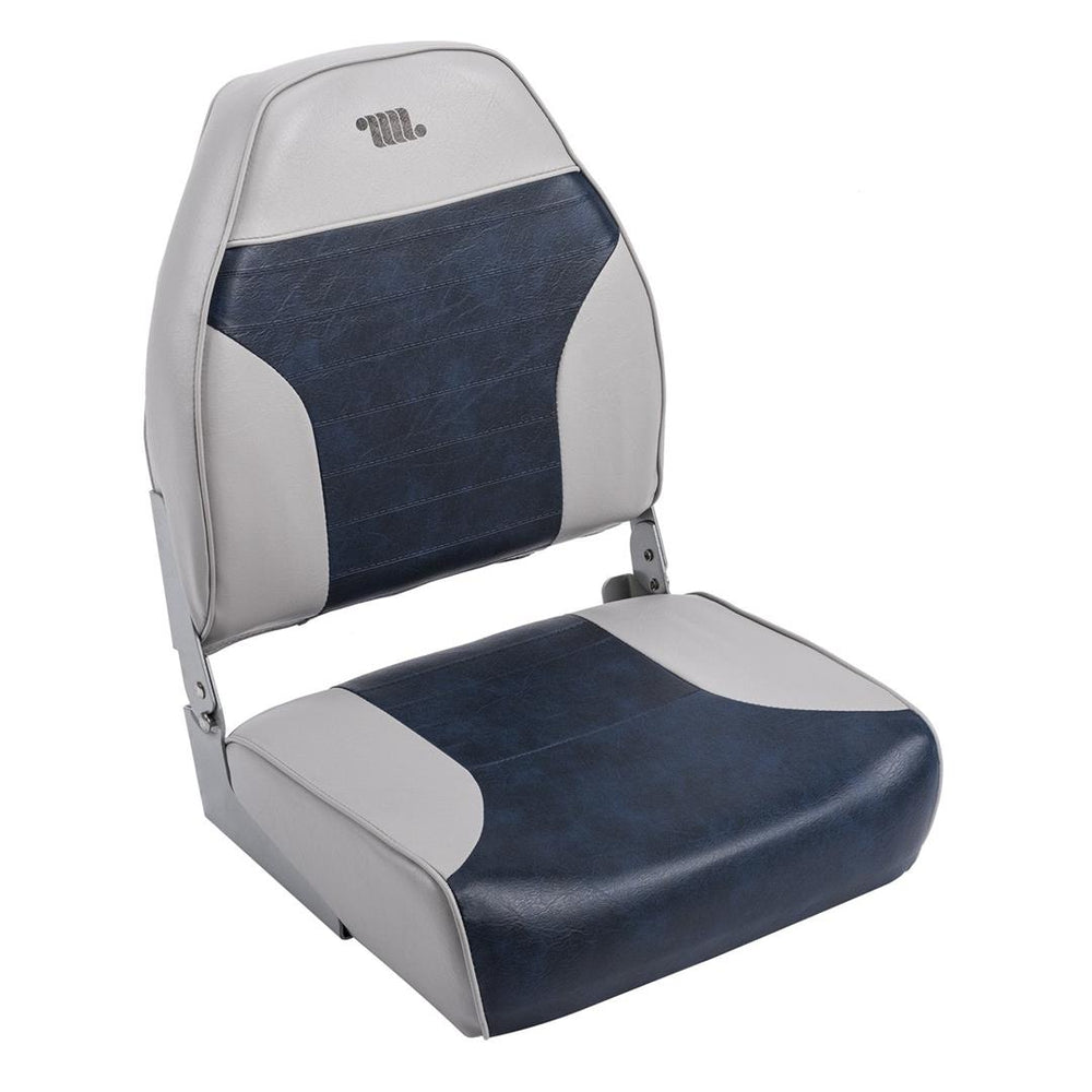Wise Standard High Back Fishing Seat, Gray/Navy • 8WD588PLS-660