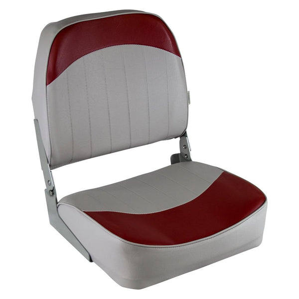 Wise Standard Low Back Fishing Seat, Gray/Red • 8WD734PLS-661