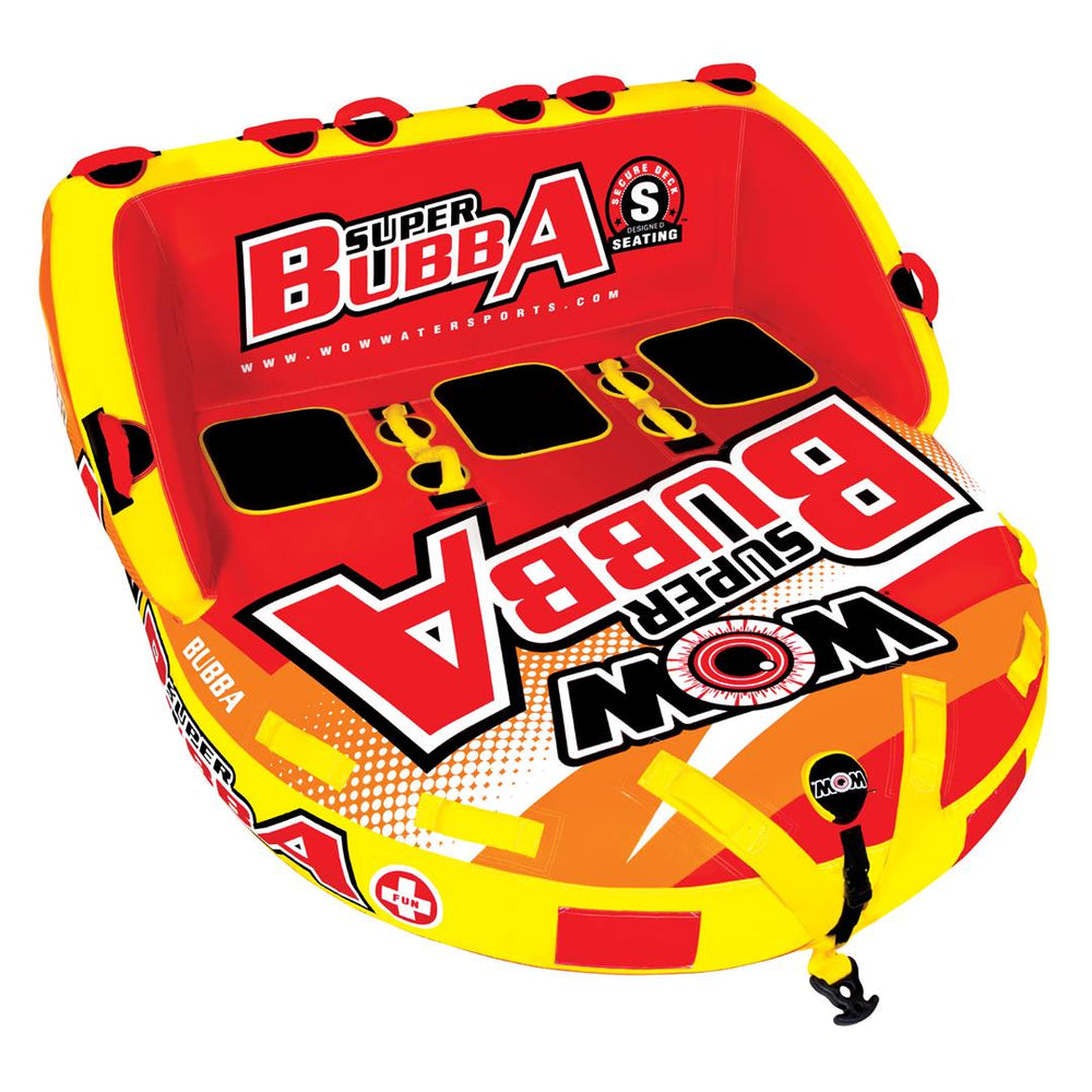 Wow Watersports Super Bubba Hi Vis 3 Person Towable Boat Tube • 17-1060
