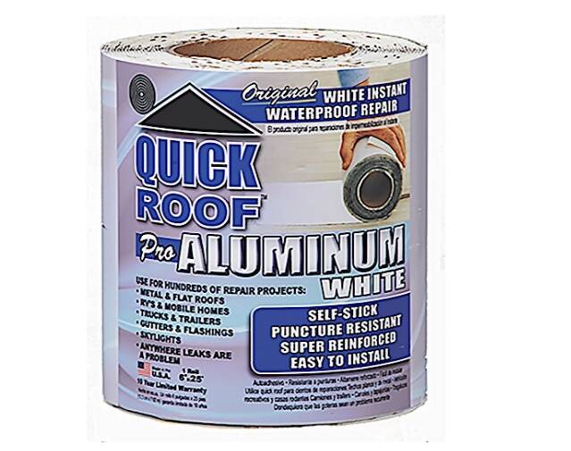 CoFair Quick Roof Pro Metal White Roll Tape 6"W x25' • WQR625
