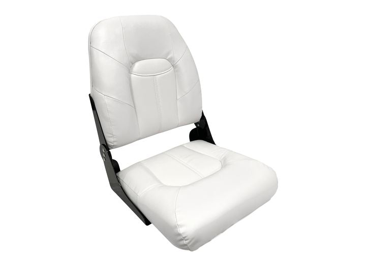 Wise Baja Series High Back Fold Down Fishing Seat - Brite White • 1461-784