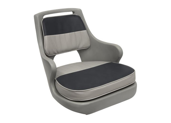 Wise Freshwater Pilot Chair w/ Armrests, Grey/Charcoal • 8WD015-3-664