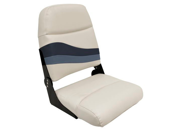 Wise Premier Pontoon Fold Down Seat - Platinum / Navy / Cobalt • BM1147-986