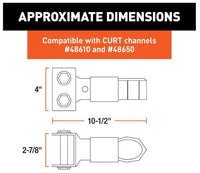 Curt Adjustable Coupler for 2-5/16" Trailer Ball (12500 lbs GTW / 1875 lbs TW)  • 25329