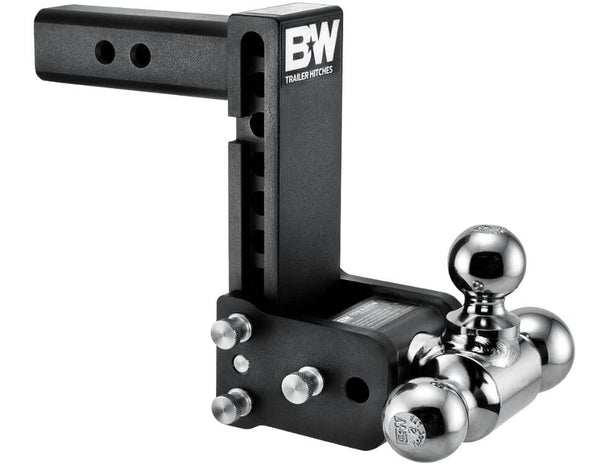 B&W  Tow & Stow Adjustable Tri-Ball Mount - 2" Receiver - 1 7/8", 2", 2 5/16" Ball - 7" Drop  • TS10049B