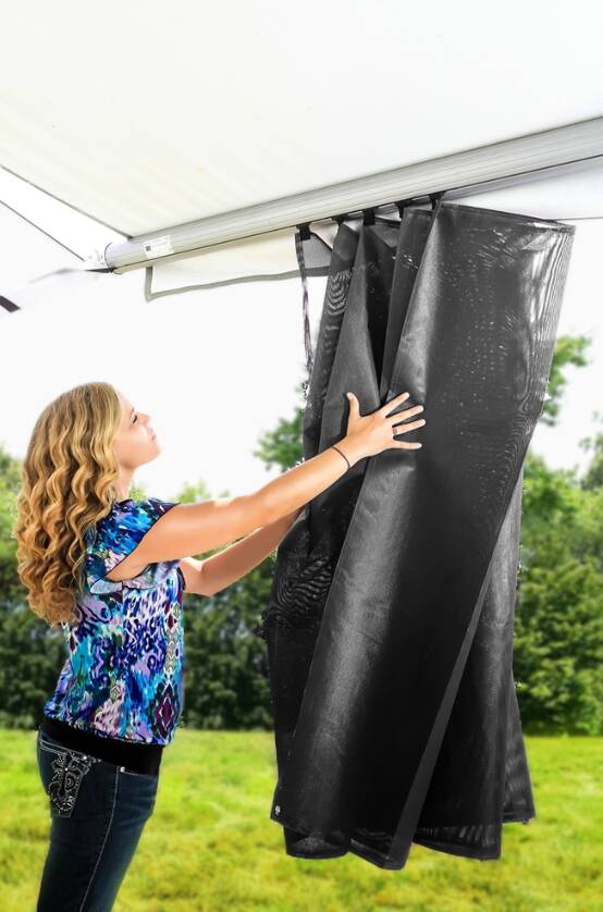 Camco RV Awning Shade Kit - 54" x 180" - Black  • 51455