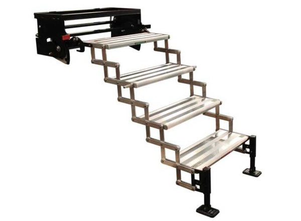 Torklift GlowStep Revolution 27.5"W x 8"D x 7.5"R Aluminum Silver 4 Entry Steps  • A8004