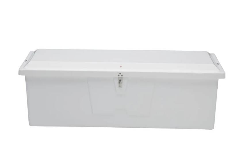 Taylor Made Stow N’ Go Standard Fiberglass Dock Box, Medium, 24"H X 72"W X 23"D, White  • 83552
