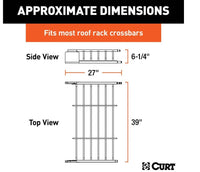 Curt 21" X 37" Black Steel Roof Rack Cargo Carrier Extension  • 18117