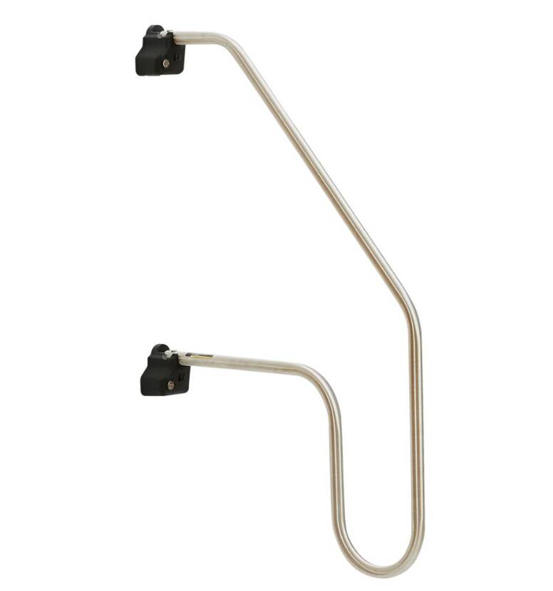 Stromberg Carlson Steel Silver Commercial Entry Step, 39"H x 24"W Hand Rail  • AC-530L