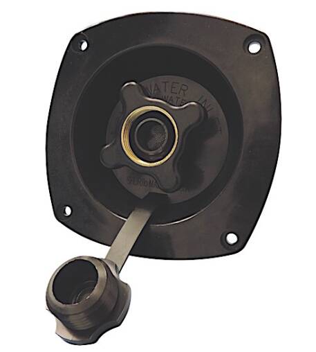 Shurflo Fresh Water Inlet Black With Built-In Check Valve  • 183-029-16