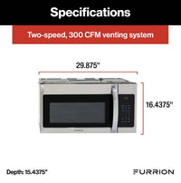 Furrion Over-The-Range Convection RV Microwave Oven - 1.5 cu. ft., Stainless Steel  • 2022007898