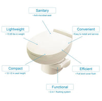Thetford Aqua Magic Residence Low Profile Toilet With Hand Sprayer, Bone  • 42176