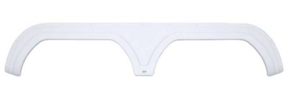 Icon 74-1/8"L x 14-5/8"H (9-3/4" Arch Heigh) Polar White Tandem Fender Skirt for Travel Supreme  • 12263
