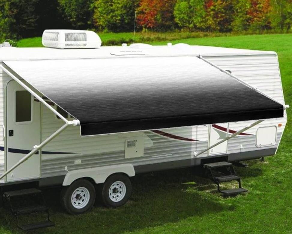 Carefree RV Awning Vinyl Fabric 20'-2" - Black Shale Fade With White Weatherguard  • JU216E00