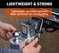 Curt Alumalite Adjustable Aluminum Hitch w/ Dual Ball, 9-1/2" Drop  • 45366