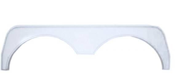 Icon 67"L x 18-1/8"H (13-5/8" Arch Heigh) Polar White Tandem Fender Skirt  • 00410
