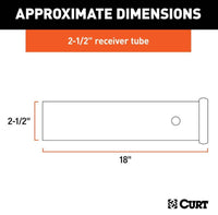 Curt 18" Raw Steel Receiver Tubing, 2-1/2" Receiver  • 49511