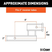 Curt Receiver Hitch Adapter, 2" Shank, 4" Drop, 7,500 LBS  • 45798
