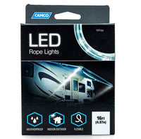 Camco RV LED Rope Light, White, 16'  • 53100