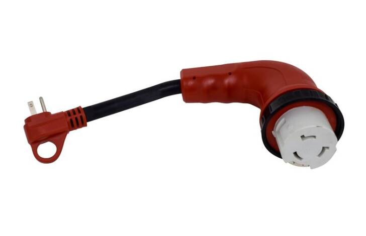 Valterra 90 Degree Power Cord Adapter 15 Amp Male x 50 Amp Female 12"  • A10-1550D90VP