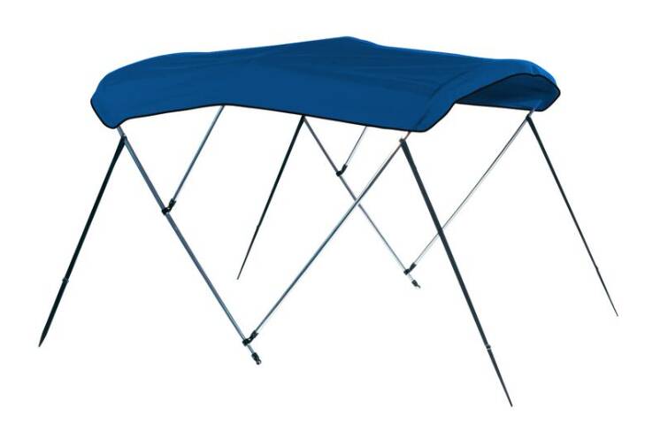 Carver Pacific Blue Sunbrella Acrylic 3-Bow Ready to Assemble Bimini Canvas with Storage Boot, 6' L x 85"-90" W x 54" H  • 405A-04