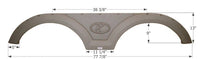 Icon FS2248 77-7/8"L x 13"H (9" Arch Heigh) Black Tandem Fender Skirt for Keystone Passport/Premier/Bullet Model  • 12410