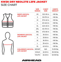 Airhead Swoosh Neolite Kwik-Dry Life Jacket, Blue, Adult XS  • 10076-07-B-BL