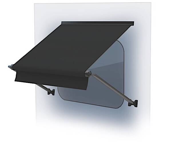 Lippert Window Awning Roller Assembly 10'6" - Solid Black  • V000335453