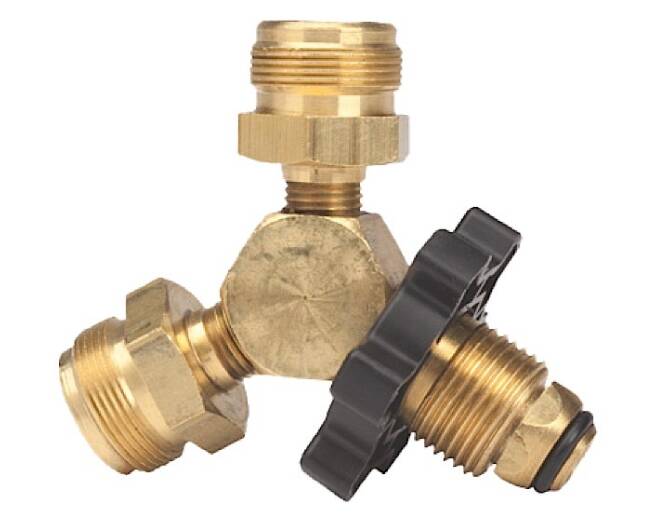 Enerco Propane Y-Male Adapter, POL x Male 1"-20 Throw-Away Fittings  • F171715