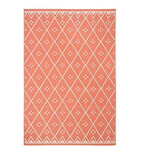 Safavieh Courtyard Collection Outdoor 5'3"X7'7" Medium Rectangle Rug - Terracotta/Light Beige  • CY6303-231-5