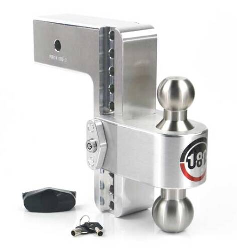 Weigh Safe 180 Degree Turnover Ball 8" Drop Hitch W/ 3" Shank Includes Stainless Steel 2"X 2-5/16" Combo Ball  • LTB8-3
