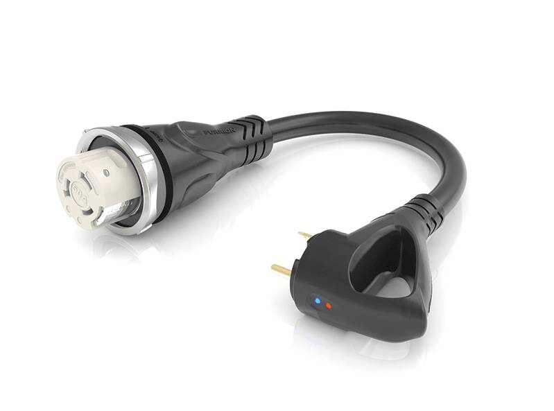 Furrion Pigtail Adapter - 50A Connector to 30A Plug, Black  • 2021123856