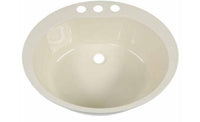 Lippert Better Bath Oval Lavatory Sink - 14" x 17", Parchment  • 209354