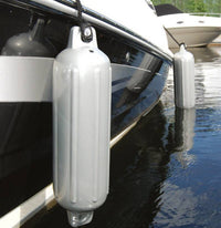 Taylor Made Storm Gard 6.5" D x 22" L White Twin Eye Cylindrical Inflatable Fender  • 262300