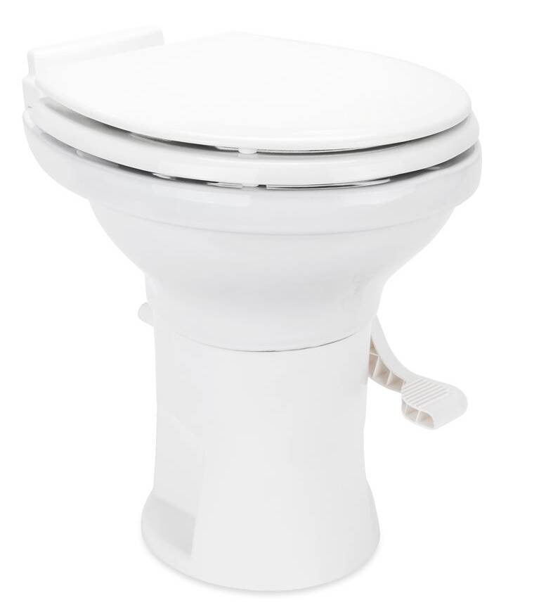 Camco Premium Ceramic RV Toilet with Ergonomic Design, White  • 41710
