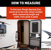 Lippert Right Hinge RV Radius Entry Door with Screen Door with Drip Cap & Threshold - 26" x 72" - White  • V000040259
